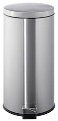 Tarrington House Treteimer, Abfalleimer Küche mit Pedal, Edelstahl/Metall, Treteimer mit Inneneimer aus Kunststoff, Ø 29.7 x 64 cm, rund, 30 Liter, Klappdeckel, hygienisch, silber