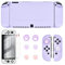 DLseego Custodia per Nintendo Switch OLED, Case Protettiva Rigida con Assorbimento degli urti e Antigraffio, 2 Protezioni per lo Schermo e 6 Tappi per Pollice per Switch OLED Console 2021 - Viola