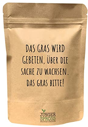 JUNGER SPROSS Pflanzbeutel - Das Gras wird gebeten über die Sache zu wachsen. Das Gras bitte!