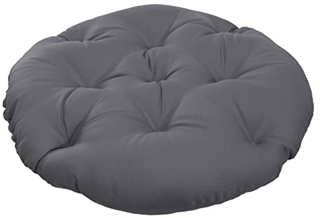 Salla Schaukelkissen, Kissen für Hängeschaukel, Sitzkissen, Bequem & Weich, Waschbares Hängesessel Kissen, Rundes Kissen für Hängestuhl, Auflage für Hängekorb, 1 Stück, 65 cm, Grau
