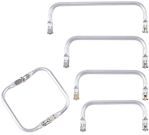 CHGCRAFT 5 Stück 5 Größen Taschenrahmen Verschluesse Aluminium Geldbeutel Rahmen 16cm 20cm 22cm 25cm 30cm Tasche Griff Zubehör für DIY Nähen Handwerk