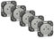 Legrand Lot de 5 Prises avec Terre Dooxie, Aluminium