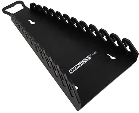 OEMTOOLS 23107 Umkehrschlüssel Organizer mit Griff, Schraubenschlüsselhalter Organizer, Ringschlüssel Organizer, Schraubenschlüssel Aufbewahrung, Schwarz