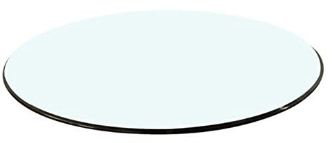 Klar Gehärteter Tisch Duckbill-Kante Glasplatte Rund 10mm Dick Couchtisch Esszimmertisch Ersatz-Schutzhülle 80/90/100cm Durchmesser(Size:80cm)