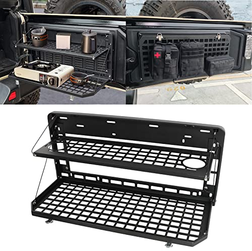 EOIS Heckklappentisch, faltbar, Aluminiumlegierung, MOLLE-Panel für Jeep Wrangler JK JKU JL JLU