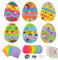 COLOFALLA Ostern Bastelset für Kinder 12 Stk. Ostereier DIY Basteln Aufkleber Strasssteine Selbstklebend Blumen Pompons Osterdeko zum Basteln Ostergeschenke Mitgebsel