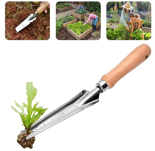 WASYPLSFOI Cortador de malas hierbas para jardín, césped, patio, malas hierbas, extractor de pala, pala, pala, recogedor, herramientas de mano, multifuncionales para jardinería