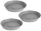 Garronda Untersetzer Blumentopf aus Kunststoff 1 Stück oder 3er Pack Plastik Pflanztopf Pflanzen Untersetzer rund für Pflanztöpfe Set GD-0023 (3 Stück Grau, ⌀ 20cm H 3,5cm)
