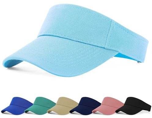 FCHUI Sun Visor Cap - Women Ponytail Baseball Cap for Women and Ladies, Long Peak Thicker Sweatband Adjustable Hat for Golf Cycling Fishing Tennis Running Jogging Visor Hats for Men