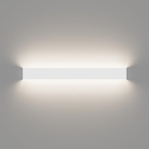 Klighten 30W Wandleuchte Innen LED 83CM Wandlampe Up Down Wandbeleuchtung Naturweiß 4500K für Schlafzimmer Wohnzimmer Flur Treppen (Weiß)