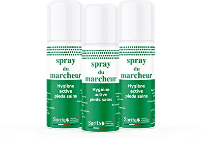 SORIFA – Lote de 3 – Spray del caminante – Higiene del pie y del zapato – Spray 150 ml sin gas