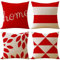 Kissenbezug 40x40 cm 4er Set Rot Kissenbezüge Dreieck Outdoor Kissen Leinen Quadrat Sofakissen Dekokissen Gartenmöbel Kissen couchkissen kissenhülle für Couch Wohnzimmer Büro Auto Home Decor Geschenke