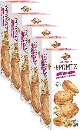 Cookies Doppelkekse gefüllte Hafer-Kekse mit Erdnussbutter-Creme 900g aus Griechenland