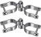 Insaga 2Pack 35mm Chain Link Fence Gate Post Hinge, 304 Edelstahl Heavy Duty Gate Scharniere enthält weibliche For Hinge (2Stück), männliche Tor Hinge (2Stück), 35mm Chain Link Fence Teile