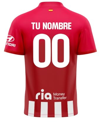 Atletico de Madrid Camiseta Personalizable Primera Equipación Temporada 2023-2024 Réplica Oficial - Tallas Adulto (L)