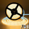 calflux 5m COB LED Lights for Indoor Bedroom,Warm White Led Strip Lights with Remote Control,Dotless 2700K Dimmable 300Leds/M,Bright Plug in Led Strip Lights for Home Christmas Decorations