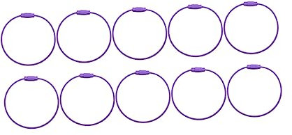WESIEVYA 10piezas Llavero Metálico Retro Duradero y Ligero Para Claves Púrpura Oscuro Accesorios De Llave De Fácil Instalación y Superficie Suave