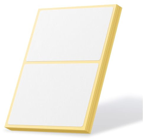 150 Plain Address Labels Stickers 100 x 75mm, Self Adhesive Labels, Large Sticky Label, Postage Shipping Packing Label 4 x 3 for Envelope Storage Post Box Parcel for Thermal Inkjet Ribbon Printer