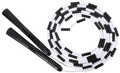 Corde à Sauter Réglable, Corde à Sauter pour Adultes et Enfants, Nylon perlé en PVC, Longueur Réglable pour les âges
