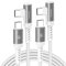 toocki Cable USB C 60 W, 2 Pack [1 M+1 M] PD 3.0 Cable USB C a Tipo C 90 Grados Carga Rapida para iPhone 16 15 Pro Max, iPad Pro, Samsung Galaxy S23 / S22, Blanco