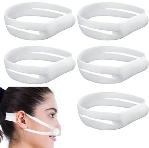Nasenverband mit Ohrschlaufen 5 Stück Nasal Bandage Nasenverband Nach Op Stretch Verbandhalter hoher Absorptionsfähigkeit (Weiß)