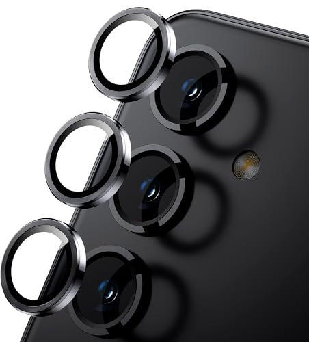 WSKEN für Samsung Galaxy S25+ /S25 Plus Kameraschutz - 9H Härte Kratzfest Blasenfrei, HD Gehärtetes Kamera Metallglas Panzer Schutzglas Displayschutz Folie 5G Zubehör,Handyhülle Freundlich,Titanium