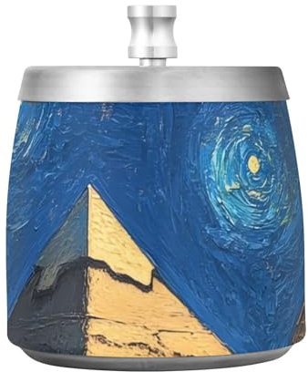 Starry Pyramid Blau Zigarren Aschenbecher Metall Aschenbecher Aschenbecher für Raucher Indoor