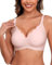 HORISUN Ohne Bügel BH für Damen, Nahtloser Bequemer V-Ausschnitt Vollständiger Bralette für Große Brüste mit Unterstützung Kein Bügel kabelloser Komfort Tshirt BHS (Rosa 2XL)