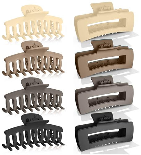8 Pinzas Para El Pelo, Antideslizantes Pinzas Pelo Mujer, Clips Pelo Mujer Para Pelo Largo Grueso Fino Rizado, Accesorios Para Peinados Para Mujeres