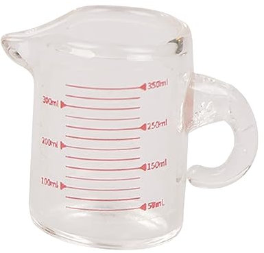 VICASKY Messbecher für kindergeschenke Dollhouse playmobile adventsgeschenke spielzeuge Mini-Tasse im Hausmaßstab Miniaturschmuck Mini-Hausbedarf Glas Transparent