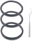 3-Pack Sealing Gaskets Replacement Parts Fits for NutriBullet Blenders 600w/900w Extractor Blade