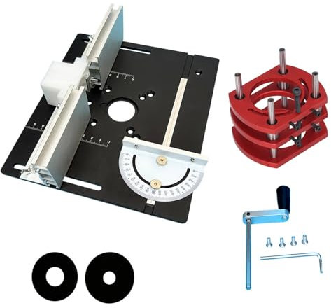 Metal Router Table with Top Plate, Router Lifting Base, Table Lifting System, Woodworking Slotting Trimming Chamfering Table Top