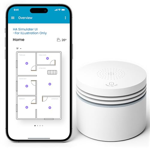 Zigbee Smoke Alarms for Home, Fire Alarm with 85dB Siren & LED Indicator, Smart Smoke Detector for 10 Year Battery Life, Compatible with Home Assistant, SmartThings, Alexa, Require Zigbee Hub