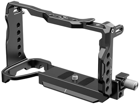 Professioneller Kamerakäfig, Aluminium-Konstruktion, kratzfest, mehrere Befestigungspunkte, ergonomischer Griff für A6700-Geräte, ergonomischer Griff