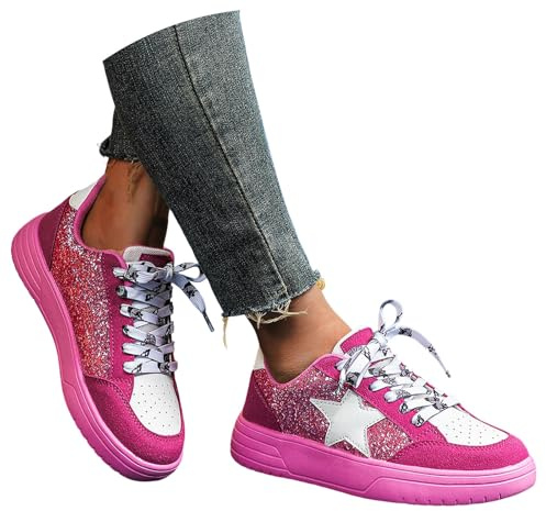 Generisch Baskets rétro à paillettes - Chaussures de sport décontractées pour le quotidien