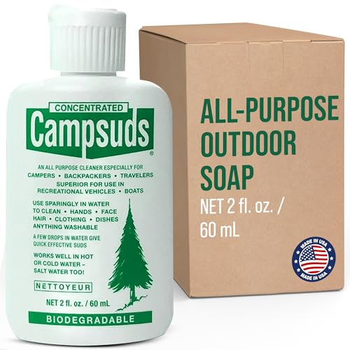 CONCENTRATED CAMPSUDS Sierra Dawn Outdoor Soap - Premium Biodegradable Camping & Backpacking Essential - All-Purpose Natural Soap for Dishes, Clothes & Personal Care, 16 Ounce