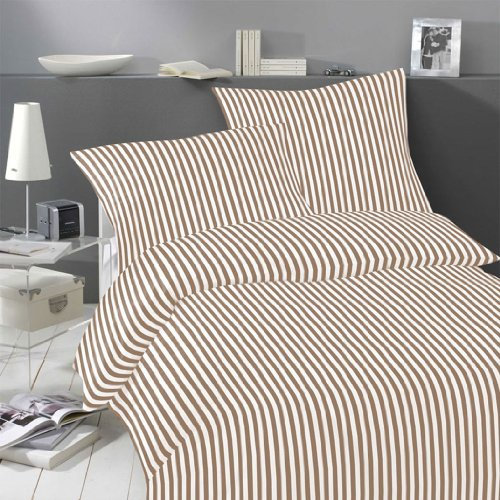 Yes for bed Pure&Simple Bettwäsche stripe natur Kissenbezug einzeln 80x80 cm