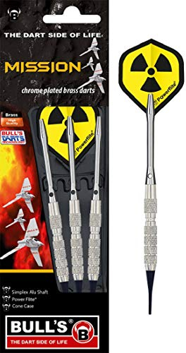 Bull's Erwachsene 16524 Bulls 3 Softdart Mission Chr.Brass 14g, M, FARBIG SILBER