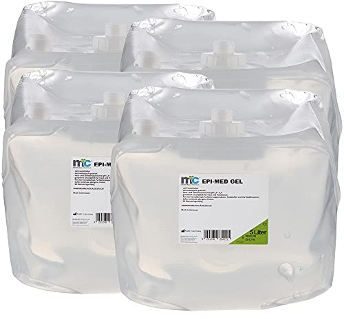 Medicalcorner24 IPL Gel Epimed, IPL Kontaktgel für Haarentfernung, 4 x 5 Liter Cubitainer