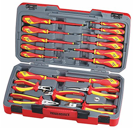 Tengtools TV18N - Juego de alicates y destornilladores aislados de 18 piezas
