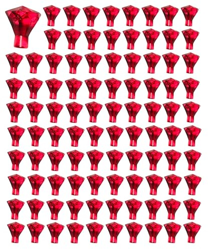 LEGO Bulk Transparente rote Diamant-Dekoration (100 Stück)