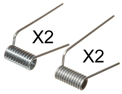 Northern DIY Pack of 4 Letter Plate/Letterbox Springs with Cranked Arm (2 Different Sizes)