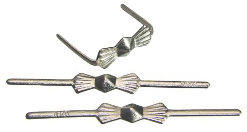 100x Kristall Verbinder 'Karo' Klammer 11mm Chrom ~ Kronleuchter Lüster