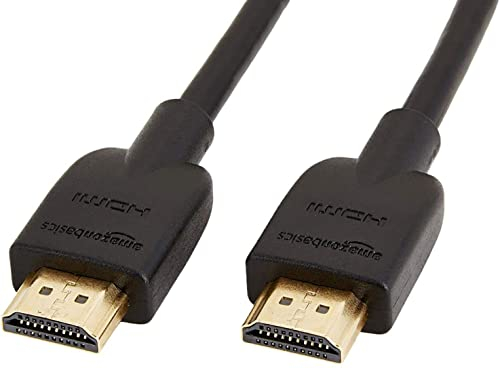 Amazon Basics Cable HDMI 4K de 0.9 m, Alta Velocidad de 18 Gbps con Ethernet, 4K@60 Hz, 2160p, Paquete de 2 Unidades, Negro