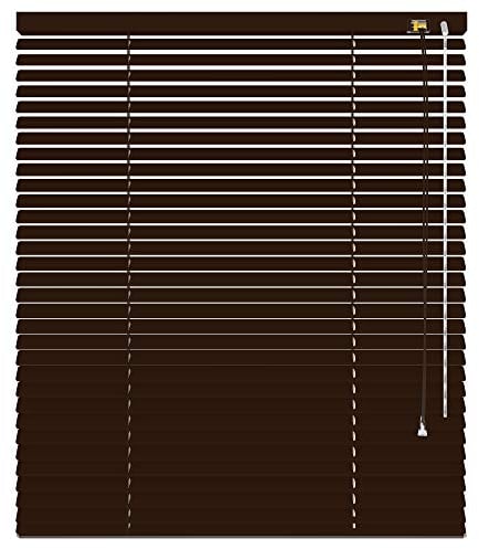 deko-raumshop Aluminium Jalousie Jalousette Faltrollo viele Größen Lamellenbreite 25 mm Wandmontage Deckenmontage Alu Lamellen Fenster Sonnenschutz Sichtschutz (Größe 80 x 160 cm, Farbe Mocca)