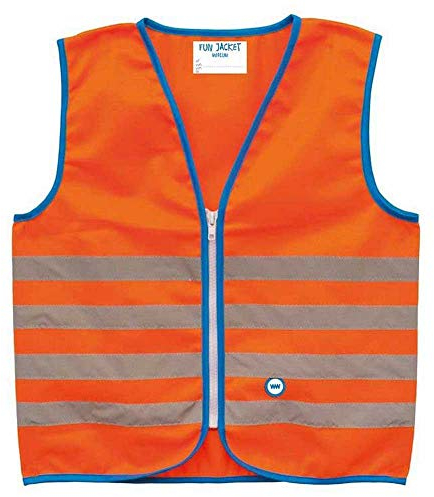 Wowow 011284 Kinder Fun Sicherheitsweste, orange, 4-6 J
