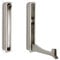 GedoTec Moderner Wandpaneel Klapphaken Garderoben-Haken zum Einlassen Kleiderlüfter klappbar - CAME klein | 93 x 13/73 mm | Mantelhaken Edelstahl Finish | 1 Stück - Design Wand-Garderobe versenkt