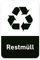 Recycling Aufkleber 8er Set Restmüll Mülltonnen Mülleimer (5x7,5cm)