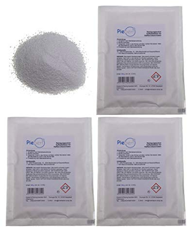 3x 100g Reinigungspulver Kaffeefettlöser für Siebträger Espressomaschinen Kaffeevollautomaten | Kompatibel mit Beem, DeLonghi, Gastroback, Graef, Krups, Sage, WMF, Art 12183 [ca. 30-45 Anwendungen]