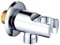 Solid Brass Wall Mount Handheld Shower Bracket Holder with Water Supply Elbow Shower Outlet Matte Silver (Silver)
